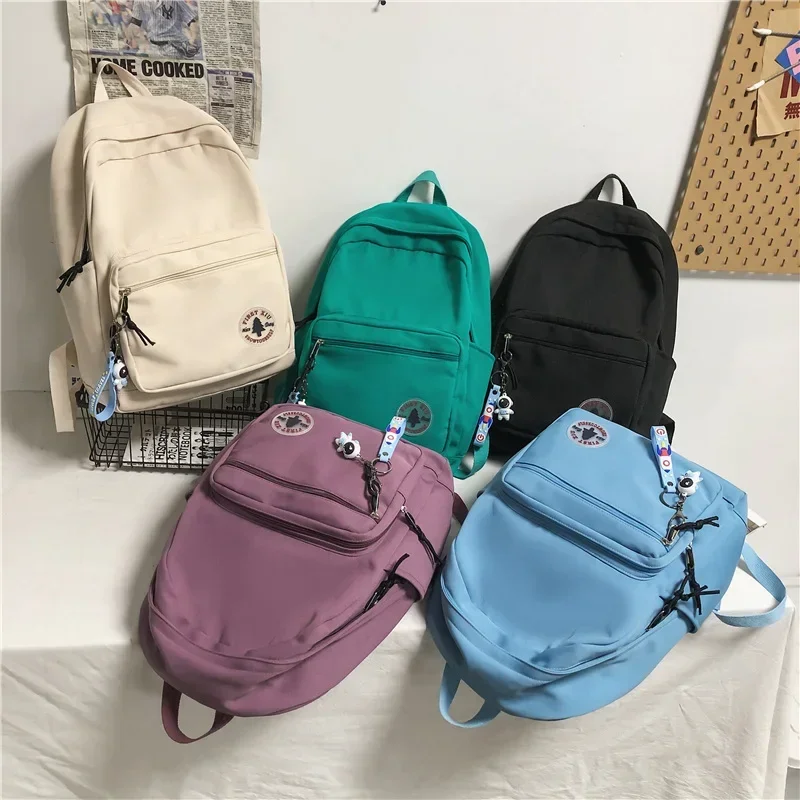 Fashion Casual Nylon Women Backpack College Student Backpack Teenage Girls School Bags Large Capacity Waterproof Travel Rucksack