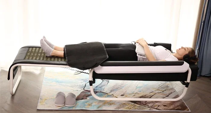 Fitness New Arrival Nugar Best Massage Tables & Beds Spinal Muscle Relaxing Infrared Thermal Jade Stone Roller Massage Bed