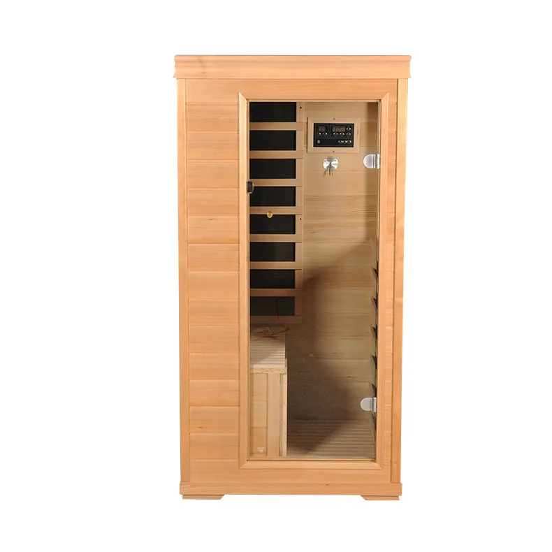 1 To 2 Person Wood Sauna Steam Room Single For Home Full Spectrum Infrared Sauna Room Bath Box Light Wave Room