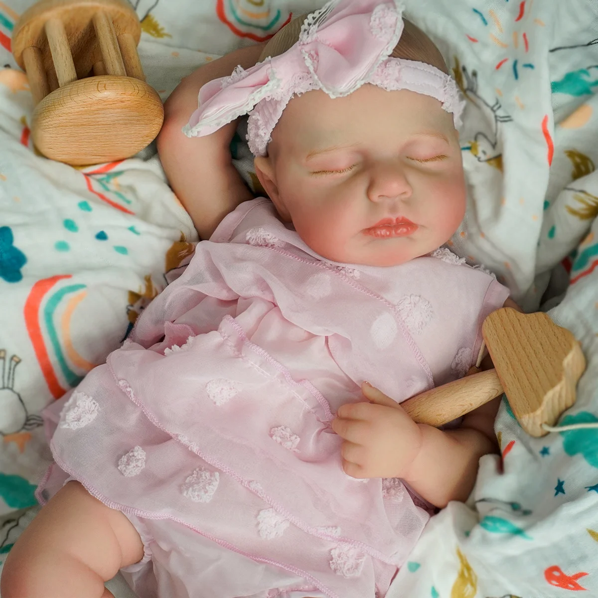 JOYORA Reborn Doll Soft Fabric Body Realistic Handmade Doll Reborn Baby Doll Children' Playmate Birthday Gift Art Collection Toy
