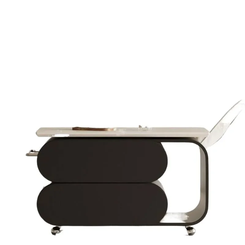 French retro home storage slate modern small apartment light luxury living room lifting coffee table mobile simple