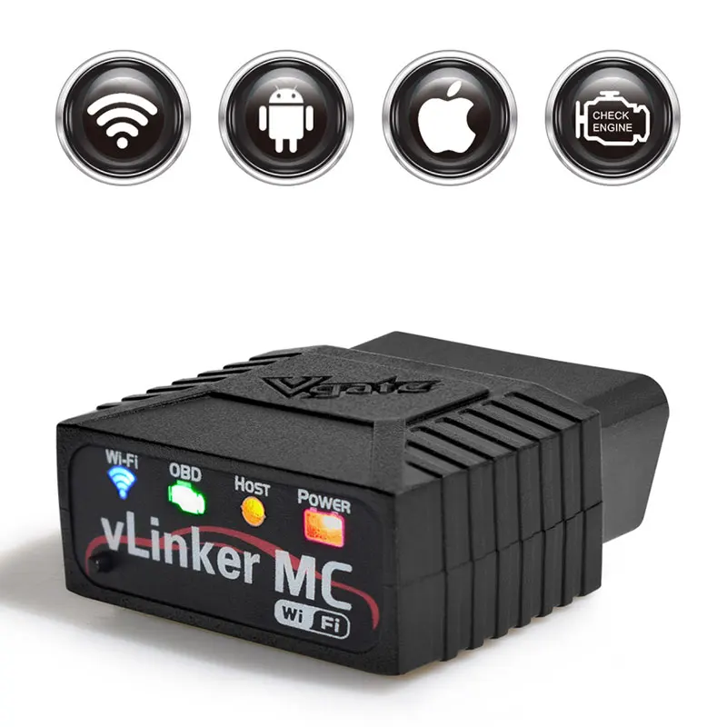 

Сканер Vgate VLinker MC WIFI ELM327 V2.2 OBD2, диагностический инструмент для iOS и Android