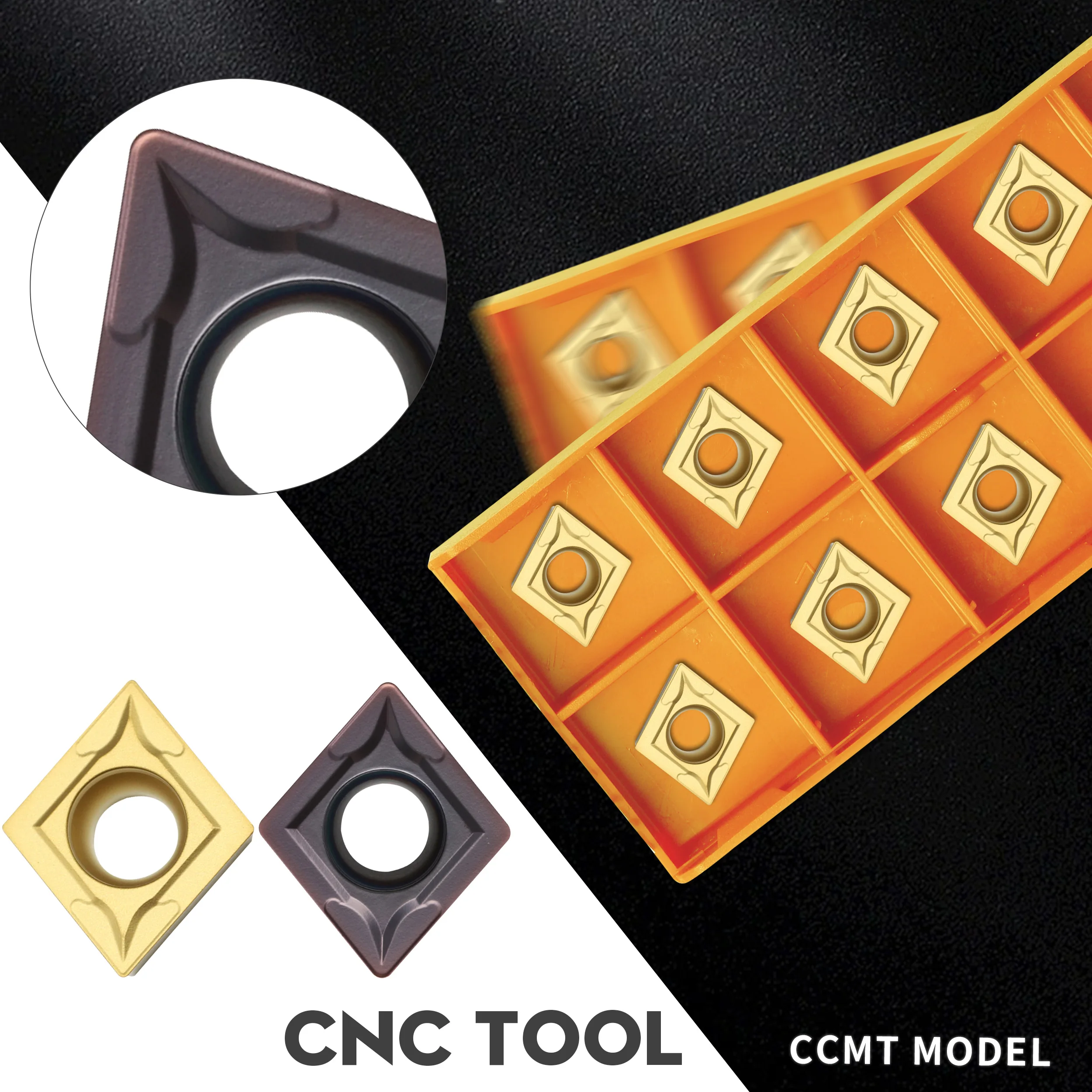 

CCMT120404 VP15TF CCMT120408 VP15TF UE6020 US735 External Turning Tools Carbide Inserts CNC Lathe Tools , For Steel Processing