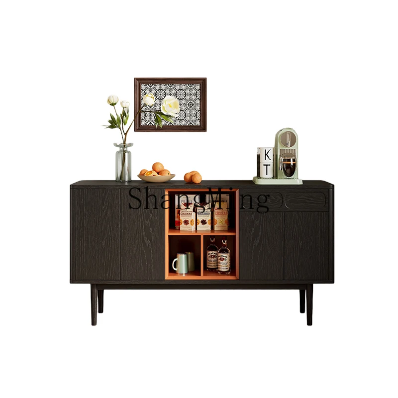 

ZYY solid wood dining side cabinet medieval silent wind living room locker entrance storage cabinet