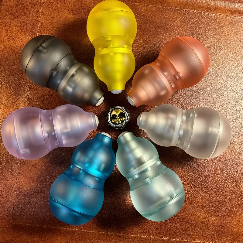 磁気プッシュコインフィジェットスピナーローラーひょうたん型メカニカルスライダープッシュカードEDC抗ストレス解消感覚オフィスデスクトイ