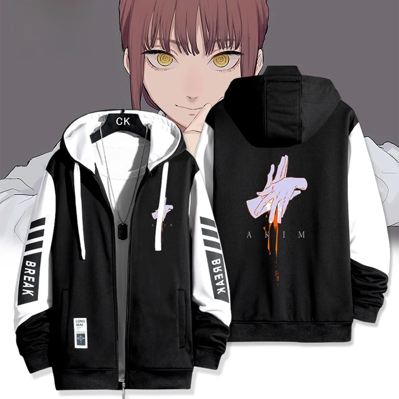 

Куртка-бомбер в стиле аниме, свободного кроя, из полиэстера, нейлона и синтетических волокон, молодежная, трендовая