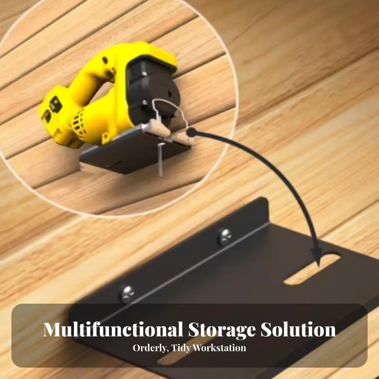 Saw Storage Rack Wall Mount Adjustable Tool Organizer for Home Garage and Workshop Accessories