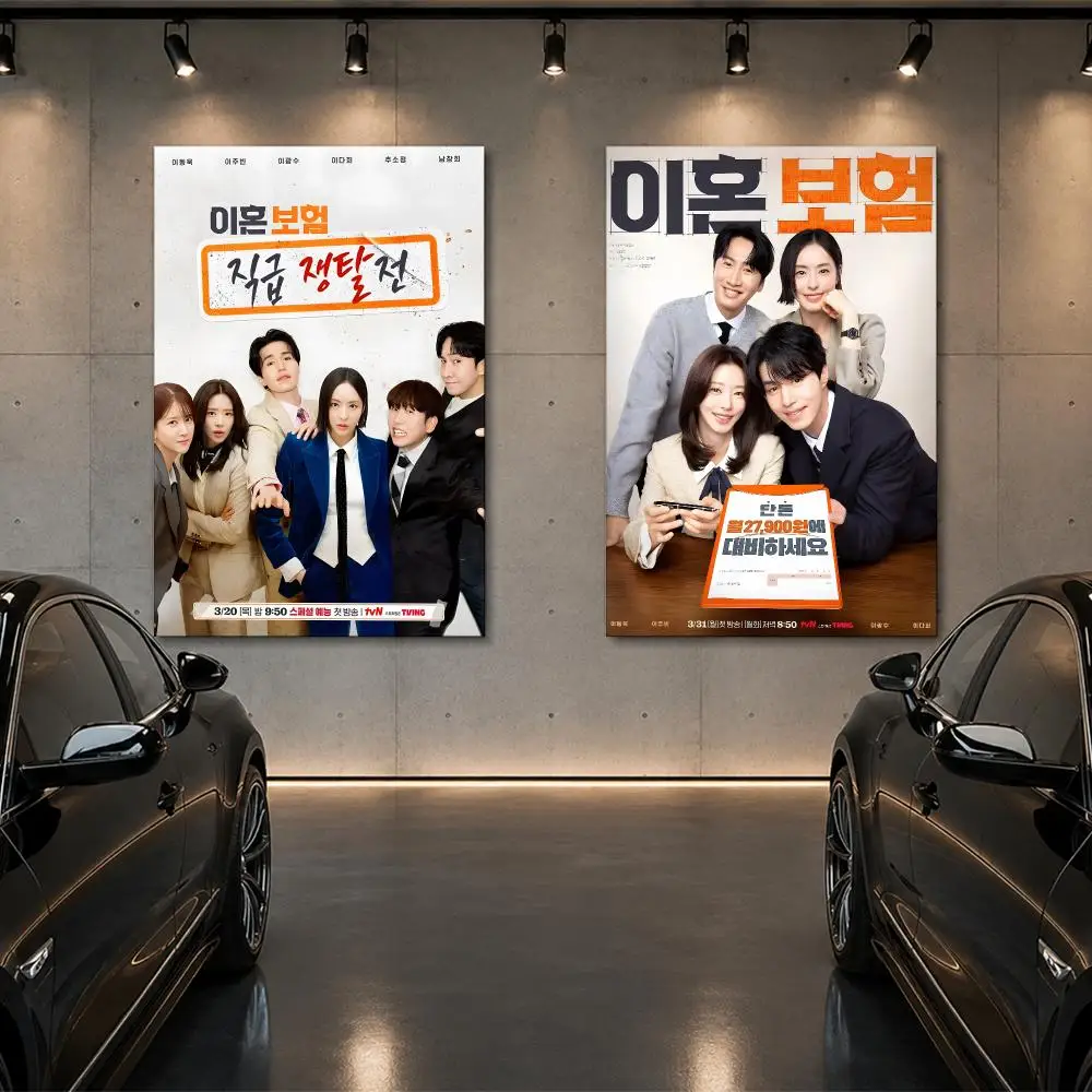 Korean TV series T-the Divorce Insurance Poster Room Decor Home Wall Art Printing Waterproof Garage BedRoom Posters Gift
