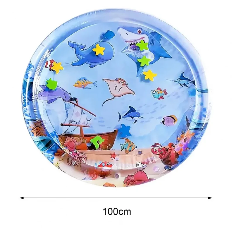 100cm Toddlers Crawling Water Play Mat Funny Time Pad Sensory Toys Baby Kids Water Playing Pad Cushion Educational Toys Gift