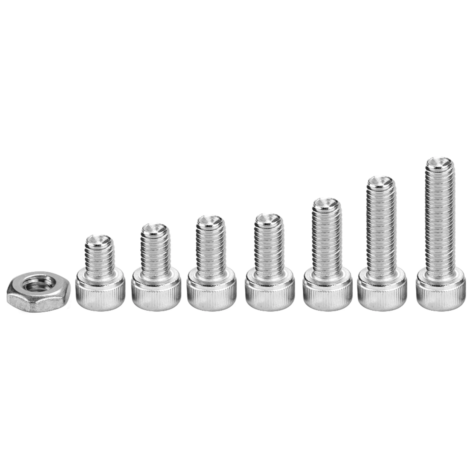 90 Uds 1/4-20UNC pernos de cabeza hexagonal de acero inoxidable Kit surtido de tornillos hexagonales tornillos de cabeza