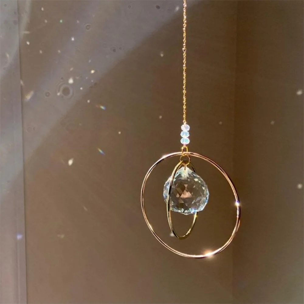 Double Circle Triple Circle Rotating Pendant Catcher Sun Dream Car Pendant,Crystal Sun Catcher,Crystal Decorative Pendant