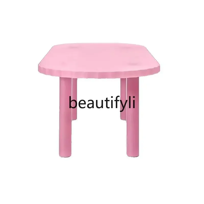 

Modern color acrylic transparent coffee table minimalist high art splicing petals coffee table