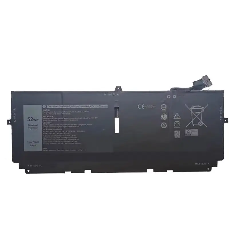 

722KK Laptop Battery for Dell XPS 13 9300 9310 9380 (2020) 13.4" Series P117G P117G001 P117G002 2XXFW FP86V WN0N0 7.6V 52Wh