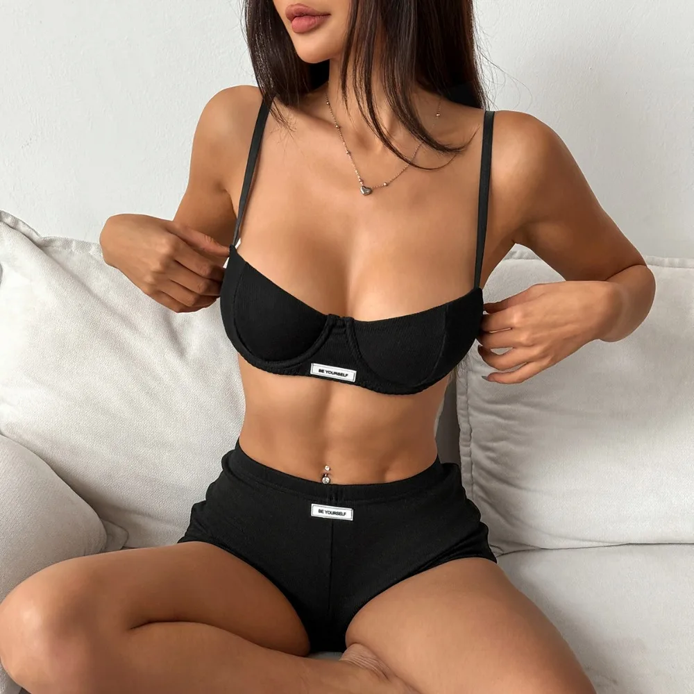 صيف جديد! طقم جيارو رائع مكون من قطعتين |   توب كامي + شورت (قصة ضيقة غير رسمية)