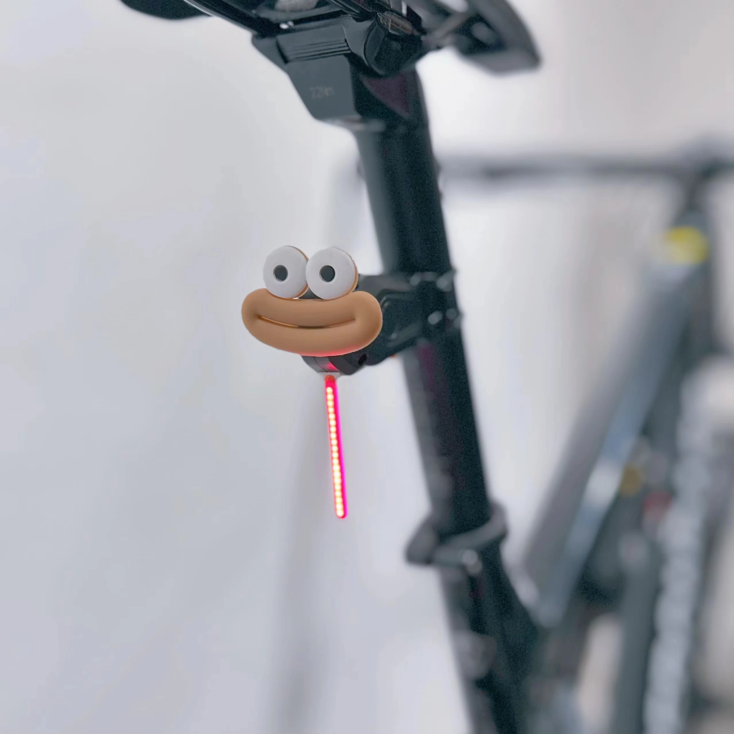 Bike Rear Light Photon Drop Warning Lamp Cute Cartoon Night Waterproof Rechargeable LED Bicycle Taillight MTB Road Bike Cycling