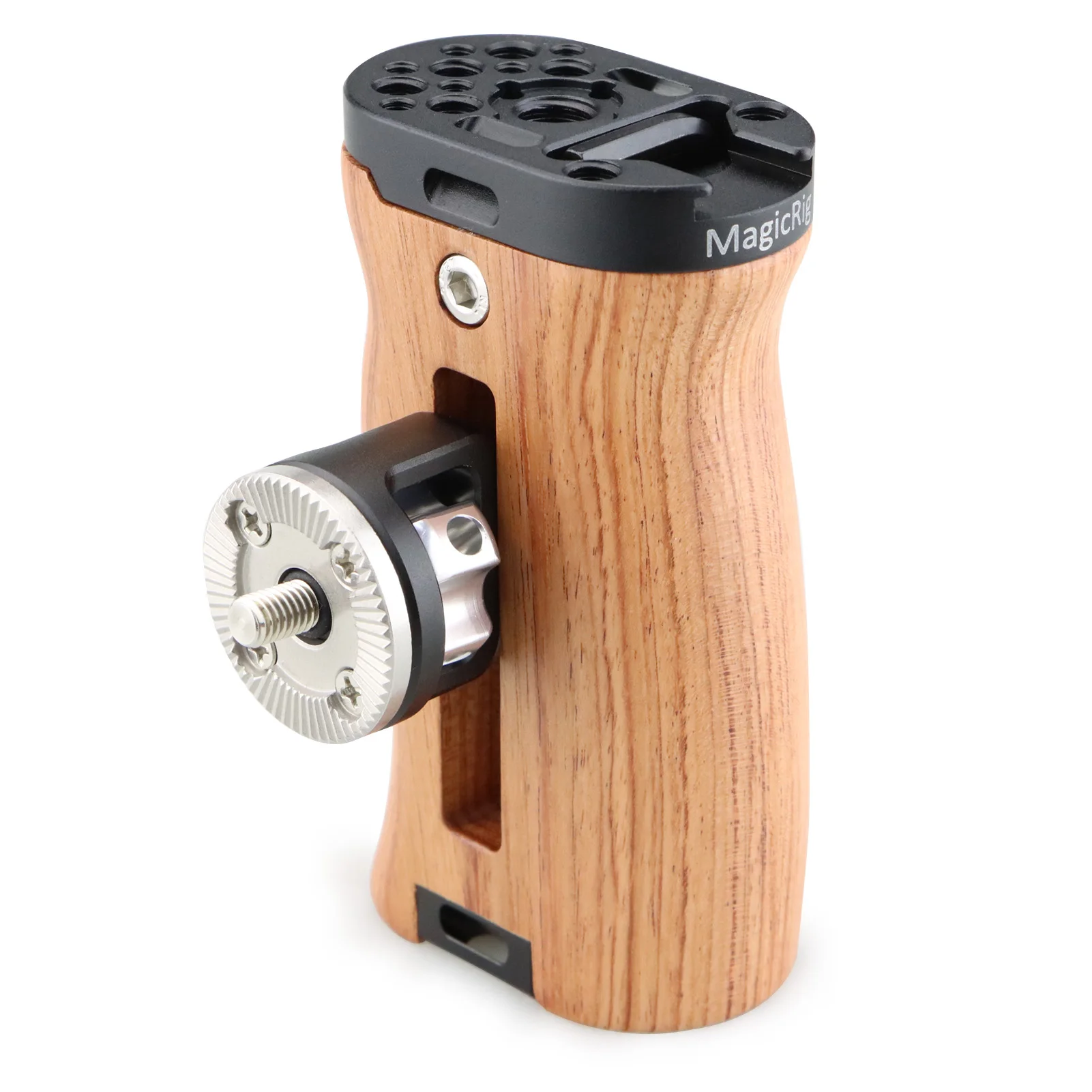 MAGICRIG Houten Rosette Zijhandgreep W/ARRI Rosette M6 Schroef voor DSLR Camera Cage/Schoudersteun (voor links/rechts)