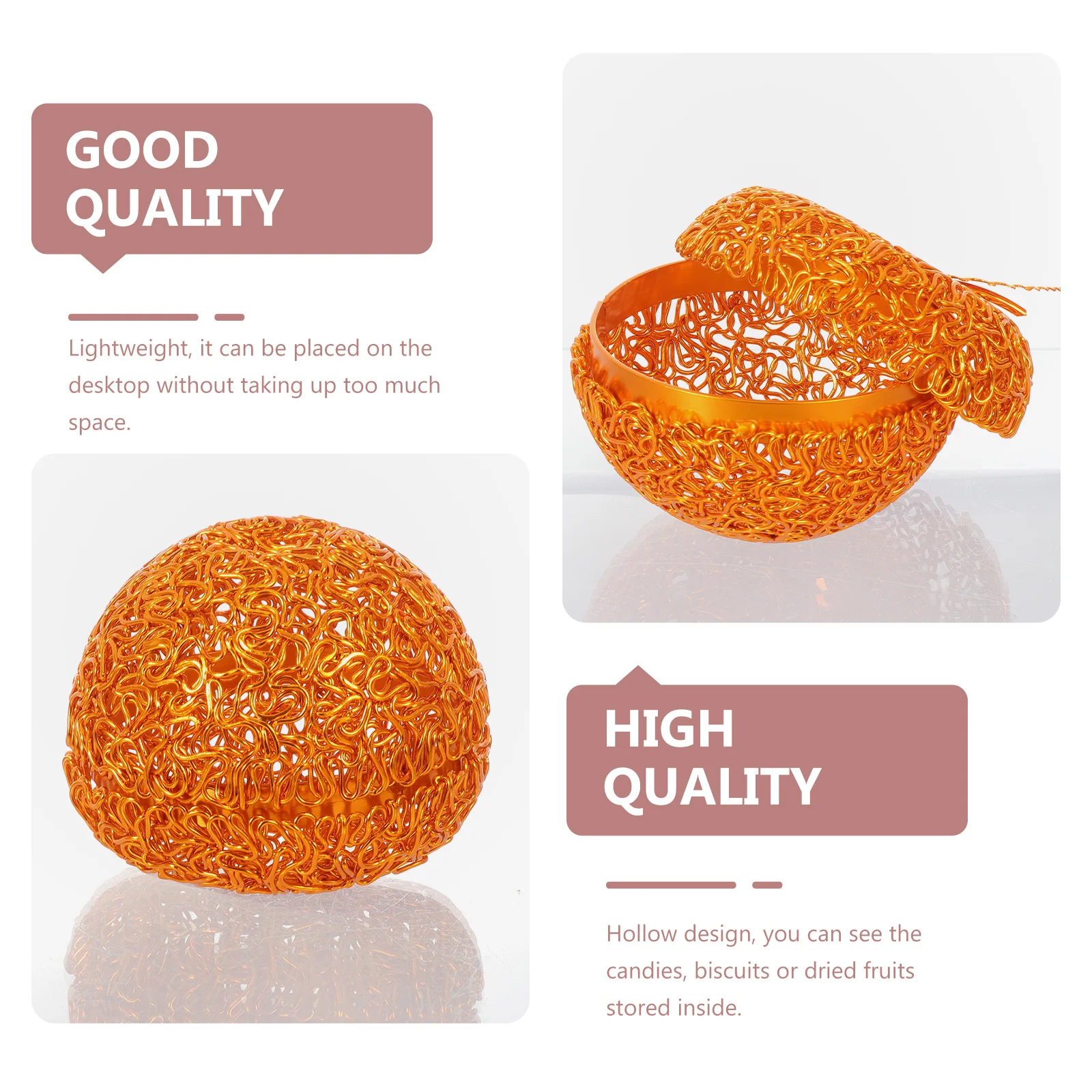 

1Pcs Apple Shaped Storage Jar Hollowed Out Design for Candy Cookies Dried Fruit Coffee Tea Desktop Organizer Aluminum Covered