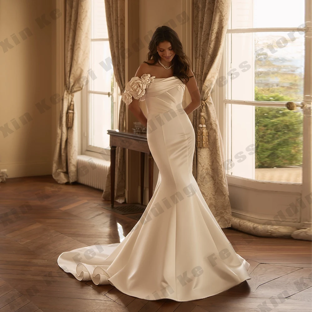 Elegante Damen-Brautkleider, wunderschöne Applikation, abnehmbarer Rock, schulterfrei, Prinzessin, Brautkleider, Robe de Mariée, individuell gestaltet