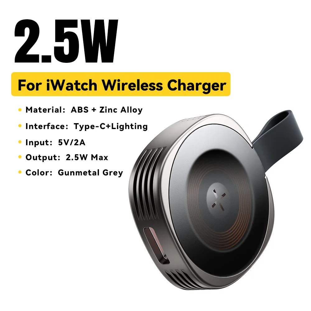 Essager Magnetisches Kabelloses Ladegerät für Apple Watch 9 8 7 6 5 4 3 SE Ultra-Schnellladestation Dual-Port Tragbares Uhrenladegerät