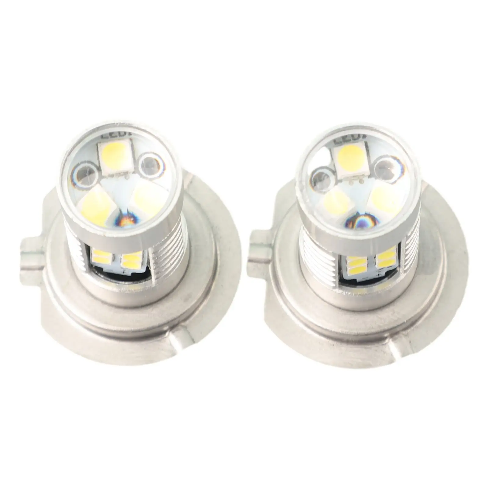 2 Stuks 12V H7 Led Koplamp Bollen Kit Hoog/Dimlicht Super Helder 6000K Wit Waterdicht Accessoires Past Voor Alle Modellen 8.5X4.0Cm