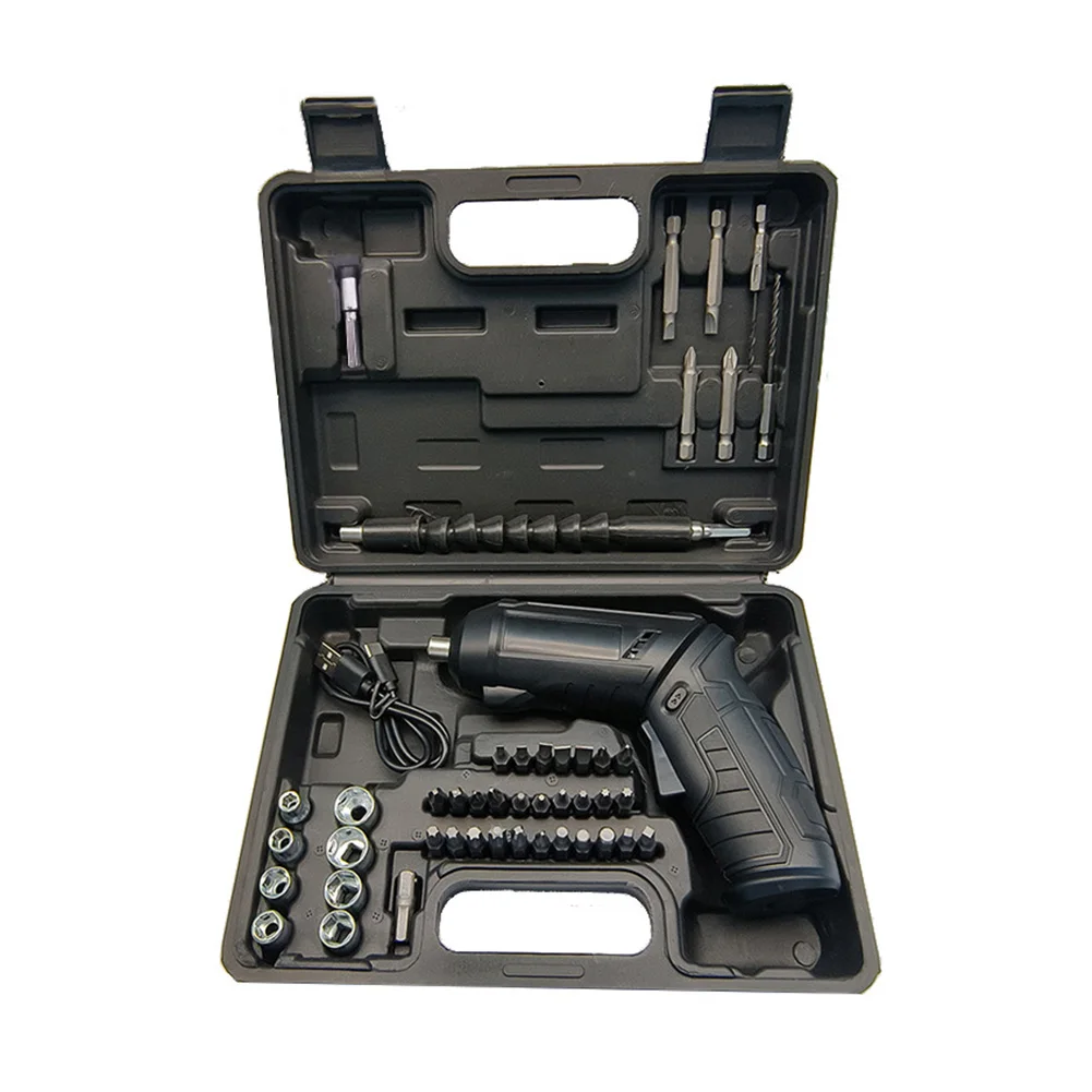 Foldable Electric Screwdriver Set With Li-Ion Battery Storage Case Slotted Hexagonal Screw Driver Ergonomic Grip Power Tool