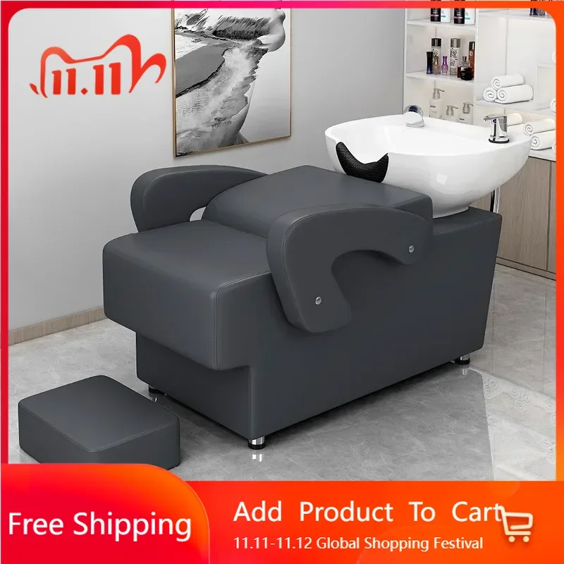 

Therapy Seats Shampoo Bed Spa Men Italian Light Luxury Salon Professional Therapy Washbasin Nordic Lavar Cabeza Unique Furniture