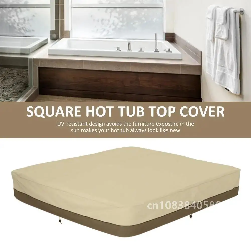 Outdoor Bathtub Swimming Pool Dust Cover Square Hot Tub Cover Waterproof Canopy Daily Courtyard SPA Cover