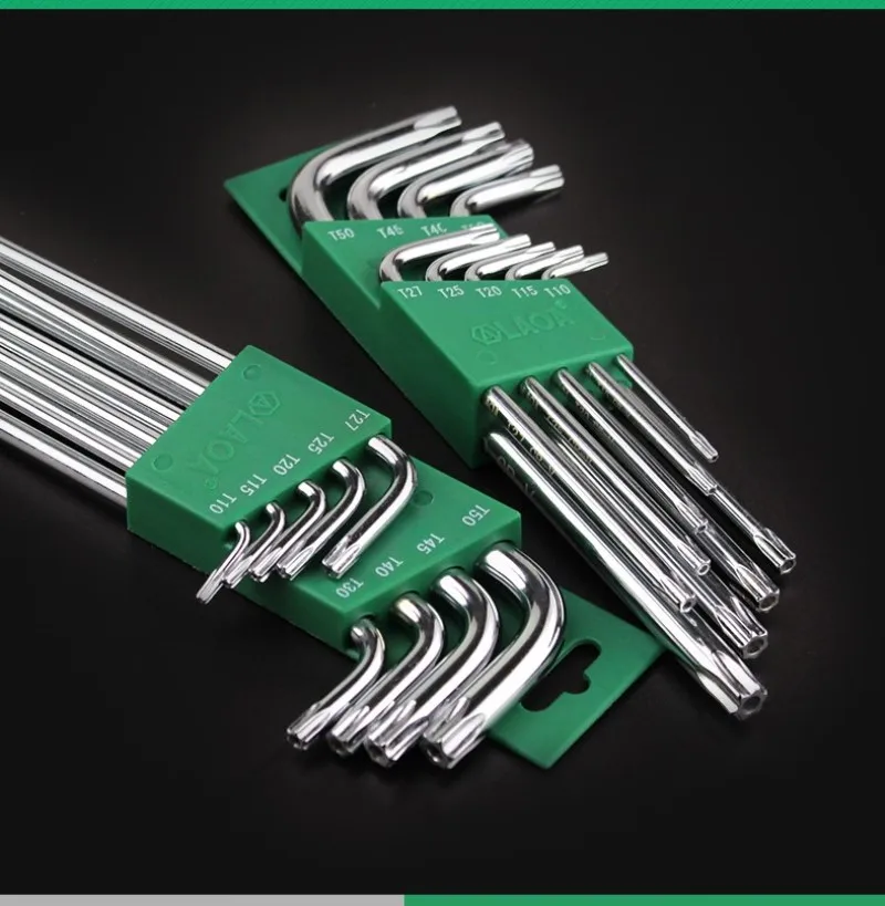 Laoa interno spline allen chave com buraco médio chave conjunto torx chave de fenda ferramenta de mão estrela