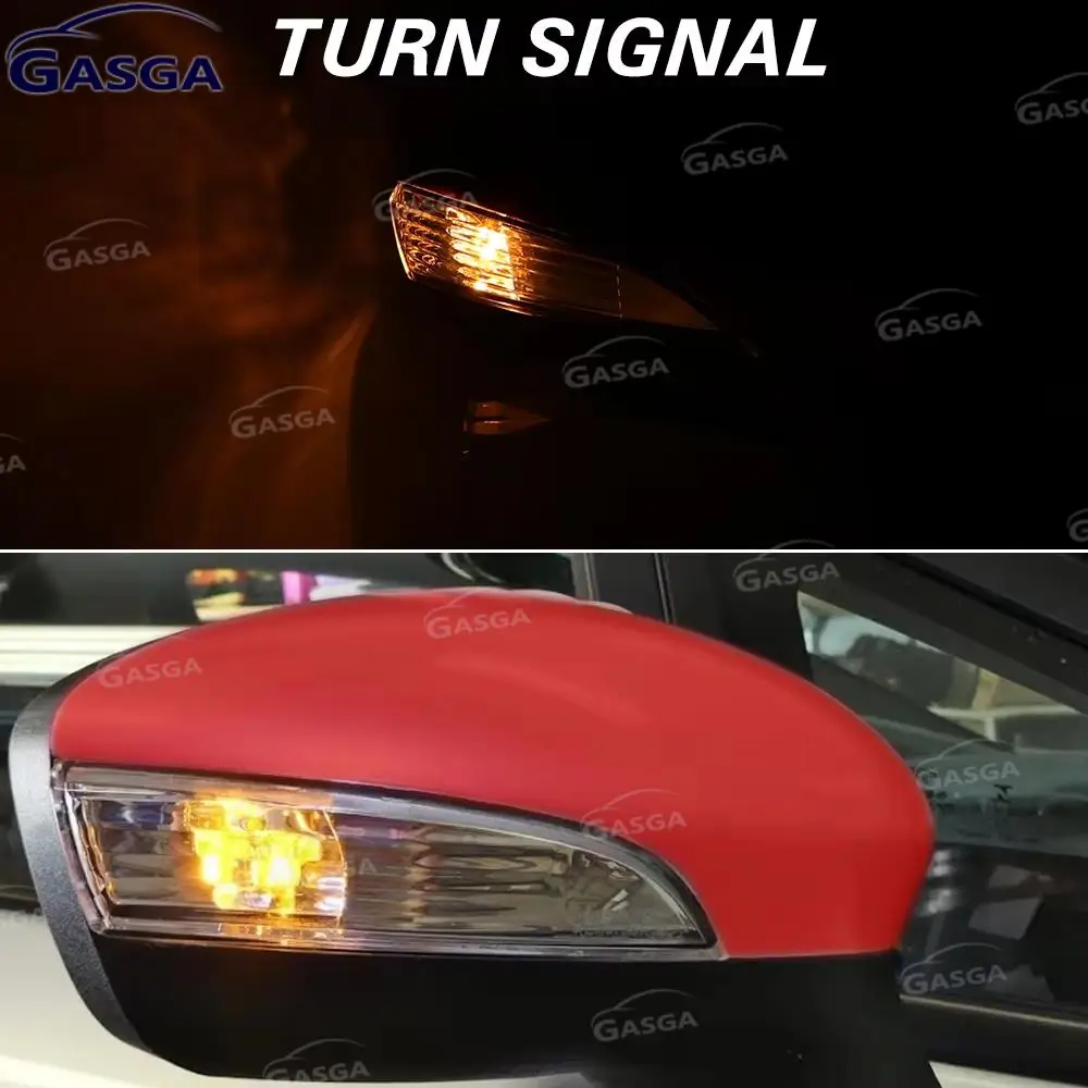 GASGA Für Ford Fiesta MK7 13-17 Rechts Rot Außenspiegel Manuell Beheizbar Spiegelglas Rearview Mirror Assembly