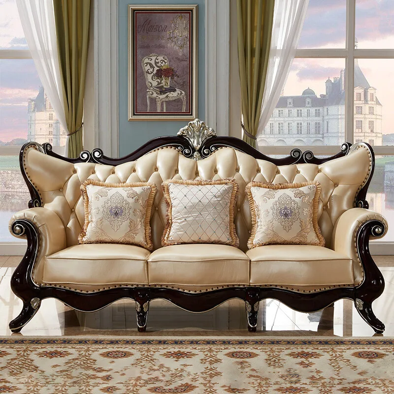 

Sectional Luxury Living Room Sofa Genuine Leather Modern Relaxing Living Room Sofa Floor Puff Divani Da Soggiorno Home Furniture