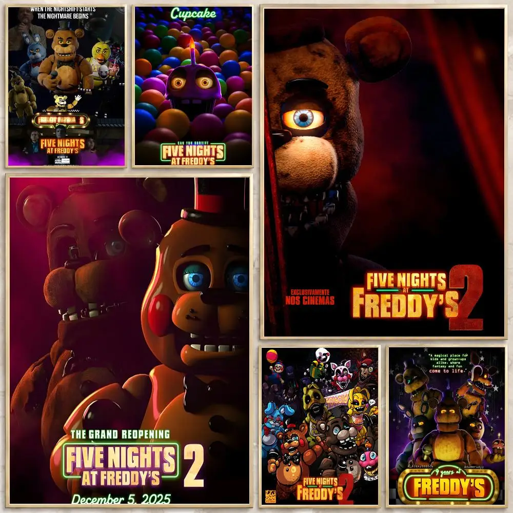 Game Fnaf Five-nights-At-Freddys Classic Poster Print Wall Art Pictures Canvas Painting Living Room Bedroom Home Decor
