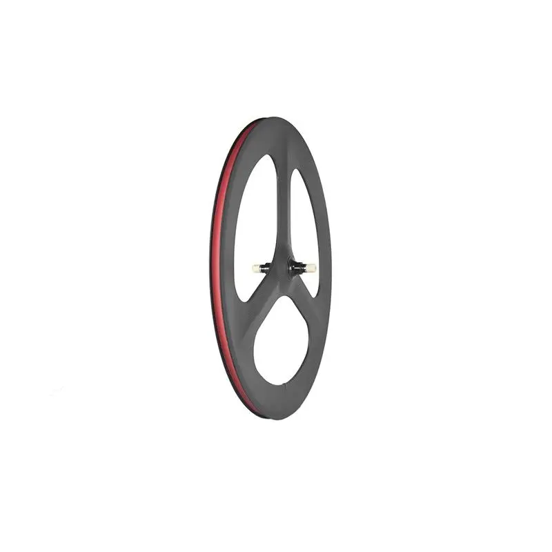 Carbon fiber first three cutter wheel rear 88mm dead flying wheel set road car 700C open fixed gear ring brake disc brake