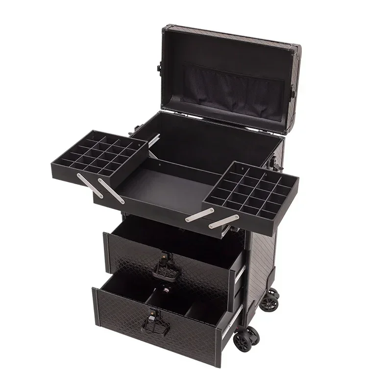 

Large-capacity tie rod tattoo cosmetic case professional makeup artist manicurist with drawer beauty tattoo storage toolbox Hot