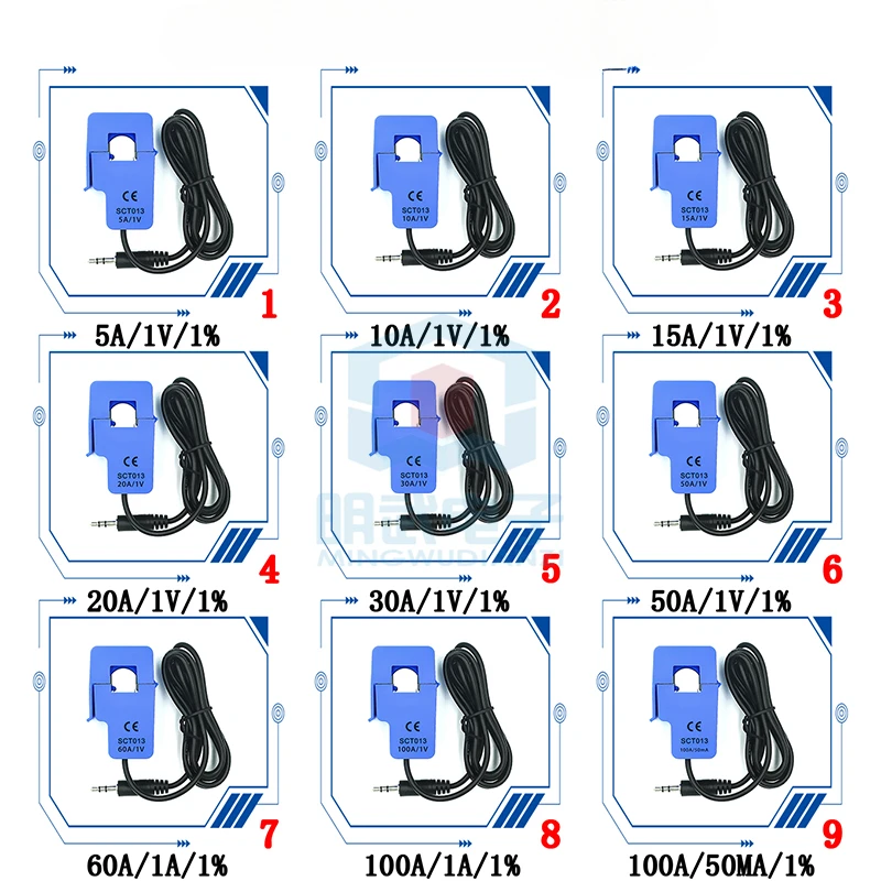 SCT-013-000 Gesplitste Huidige Transformator 10a 15a 20a 30a 50a 100a