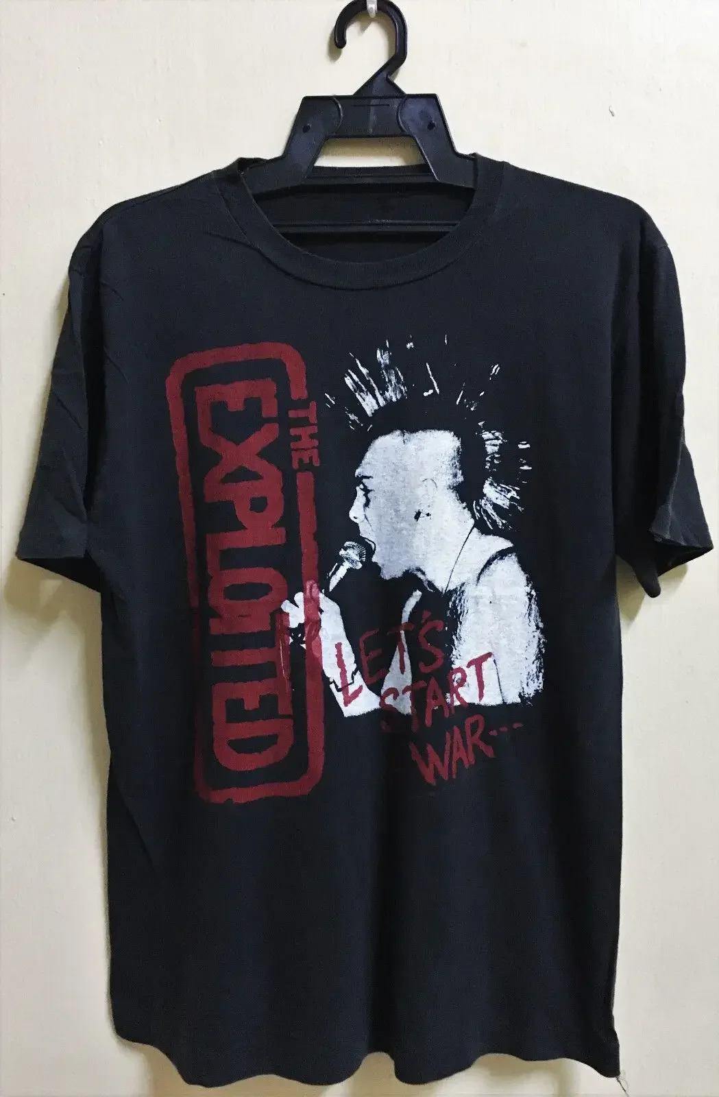 VINTAGE 80s 1983 THE EXPLOITED PUNK ROCK HARDCORE TOUR CONCERT PROMO T SHIRT GBH long or short sleeves