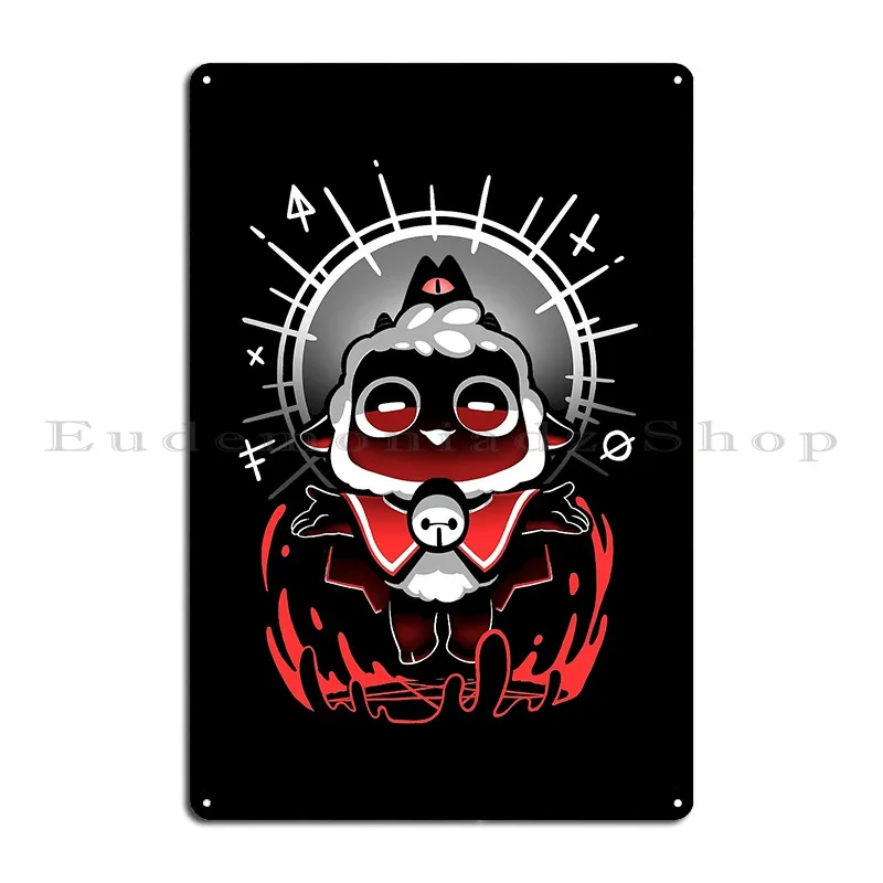 join the cult cult of the lamb cute gamer Metal Plaque Create designer Party Plates Cinema Wall Cave Tin Sign Poster