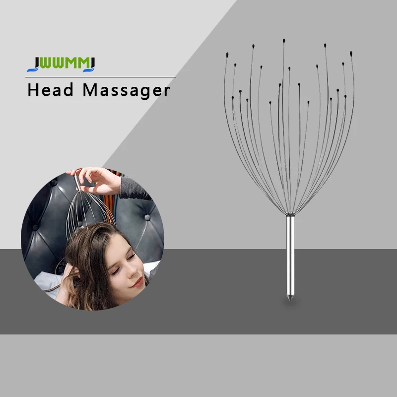 

2pcs 20 Finger Handheld Scalp Massagers Deep Relaxation Stress Relief Stocking Stuffers for Head Tingle Massage