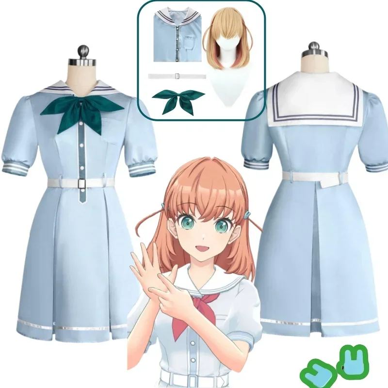 Аниме Hasu No Sora Jogakuin School Idol Club Hinoshita Kaho Otomune Kozue Косплей Костюм Прекрасная зеленая униформа моряка Платье 2025