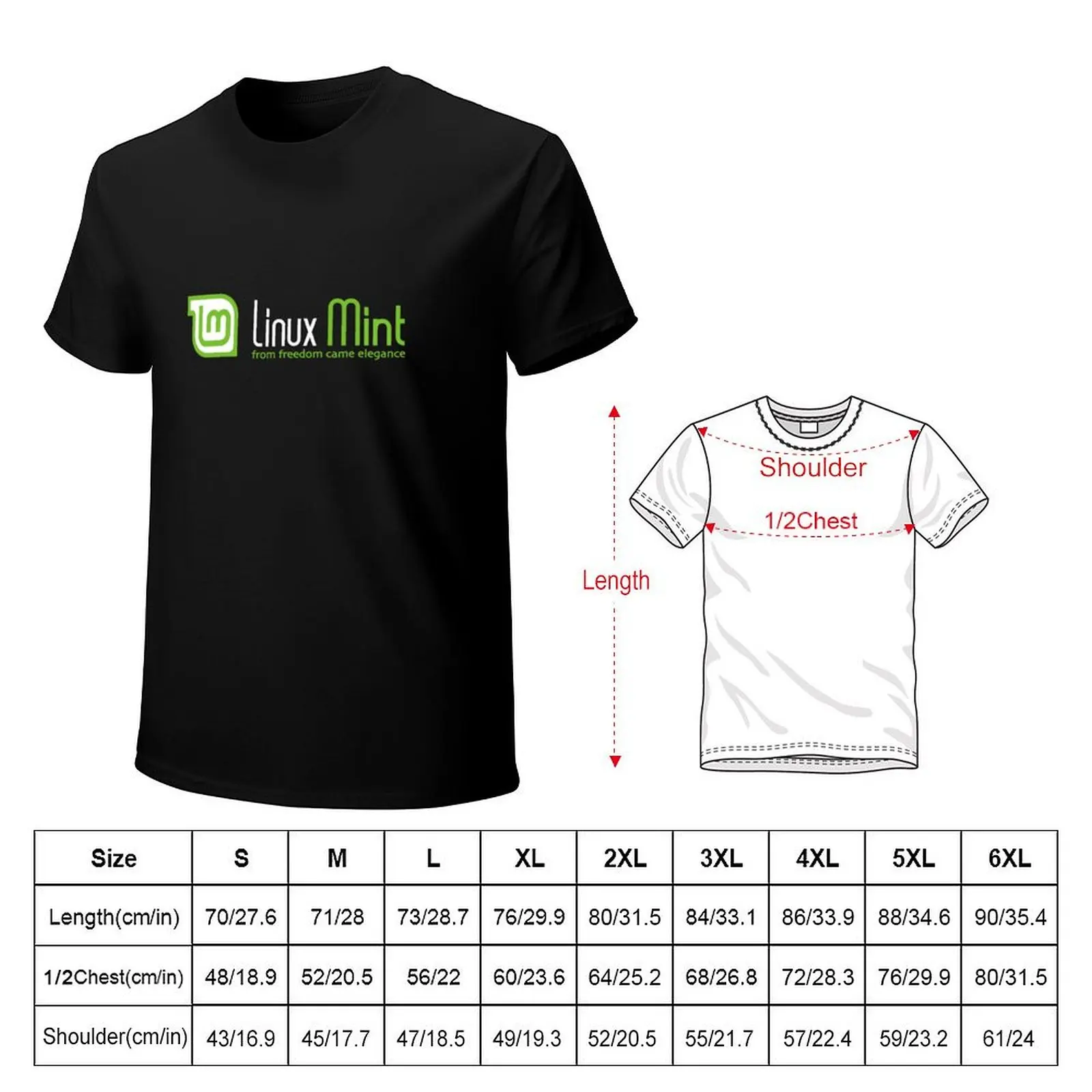 Linux Mint T-Shirt t shirts for man cotton funny T-Shirt
