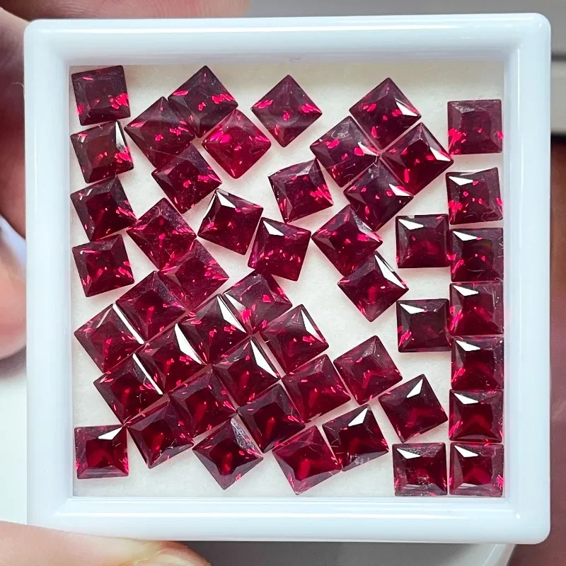 Lab Grown Ruby Pigeon Blood Red Color High-quality DIY Charms Jewelry Making Main Materials Selectable Certificate