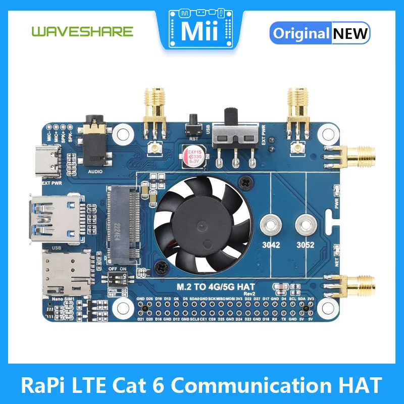 Imagem -04 - Raspberry Pi-lte Cat Comunicação Hat Lte-a Global Multi-band Posicionamento Gnss Vem com Em060k-gl Módulo