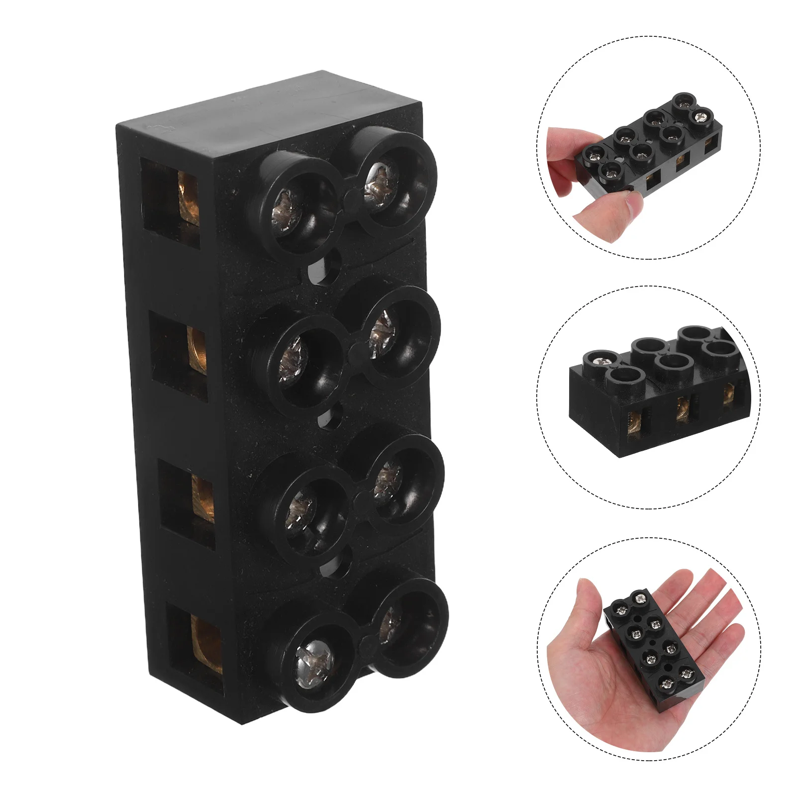 

60a 4-позиционный винтовой клеммный разъем, двухрядный инструмент для проводки, электрический барьер заземления, цепной блок, огнестойкая изоляция