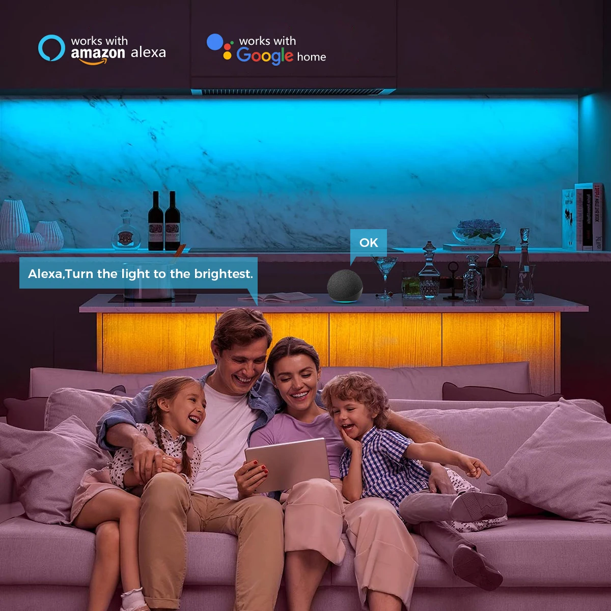 DC5V Tuya APP Wifi LED RGB Controller and Remote,Work With Alexa and Google home For 5V 4 Pin RGB LED Strip and RGB Neon Strip