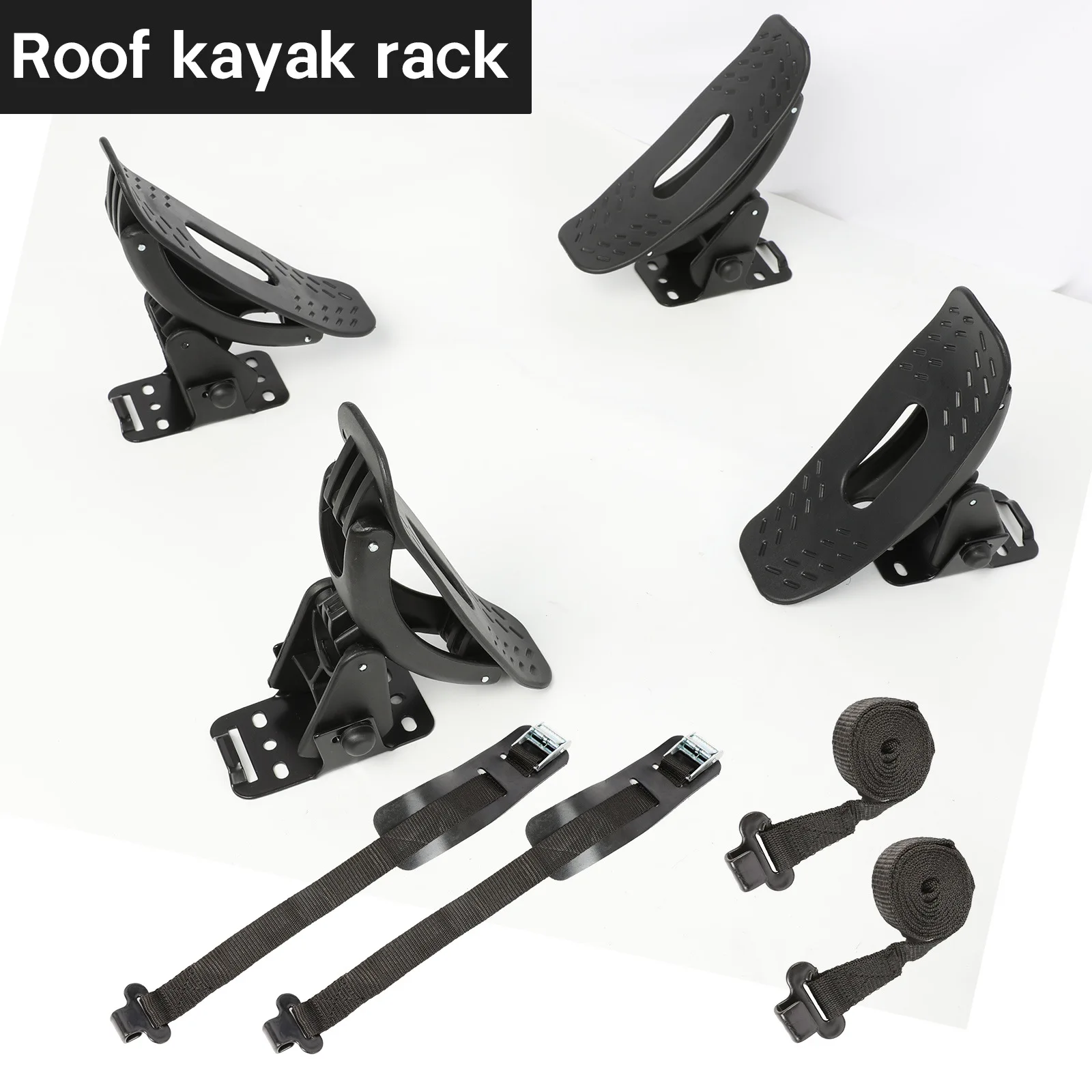 Car Roof Kayak Carrier Saddle Watercraft Roof Rack Arm Canoe Boat Carrier - Top-Mount Kayak Rack for Vehicle