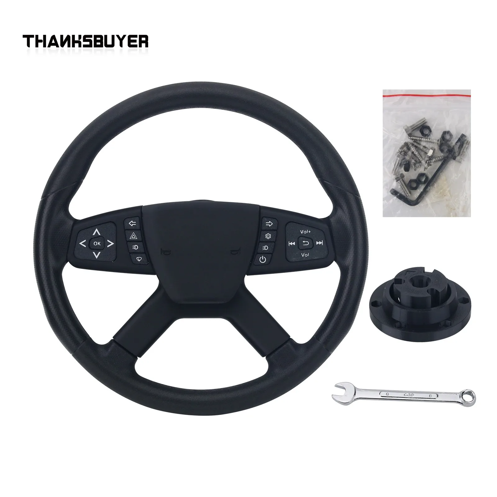 

Simplayer 360mm/14.2" T4F Truck Steering Wheel Mod with 19 Buttons for Logitech G29 & Wheel Bases