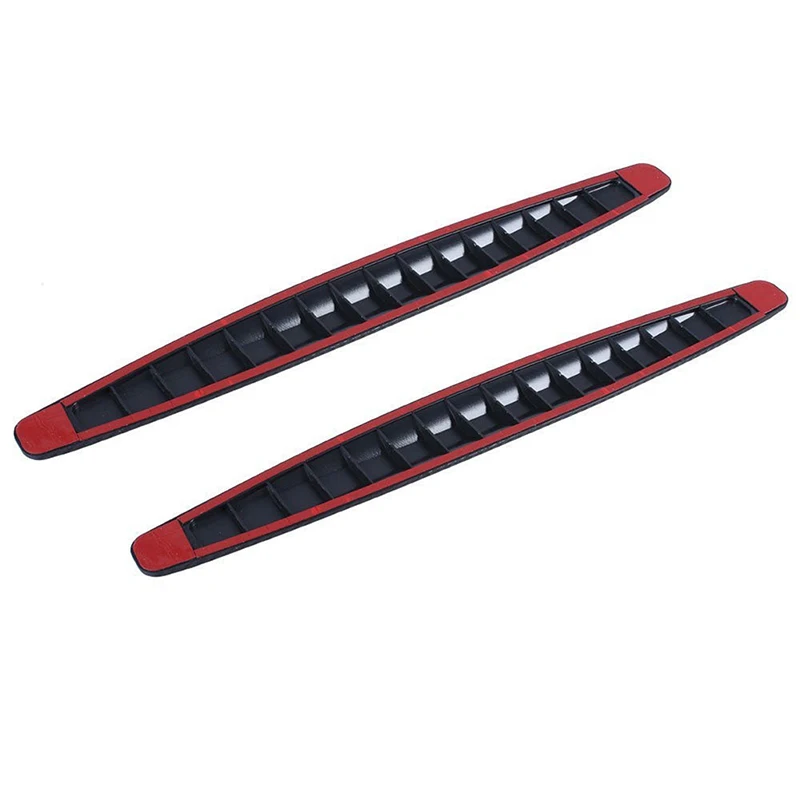 2pcs Black Universal Carbon Fiber Texture Anti-rub Protector Car SUV Bumper Edge Guard Strip Car Exterior Decoration Accessories