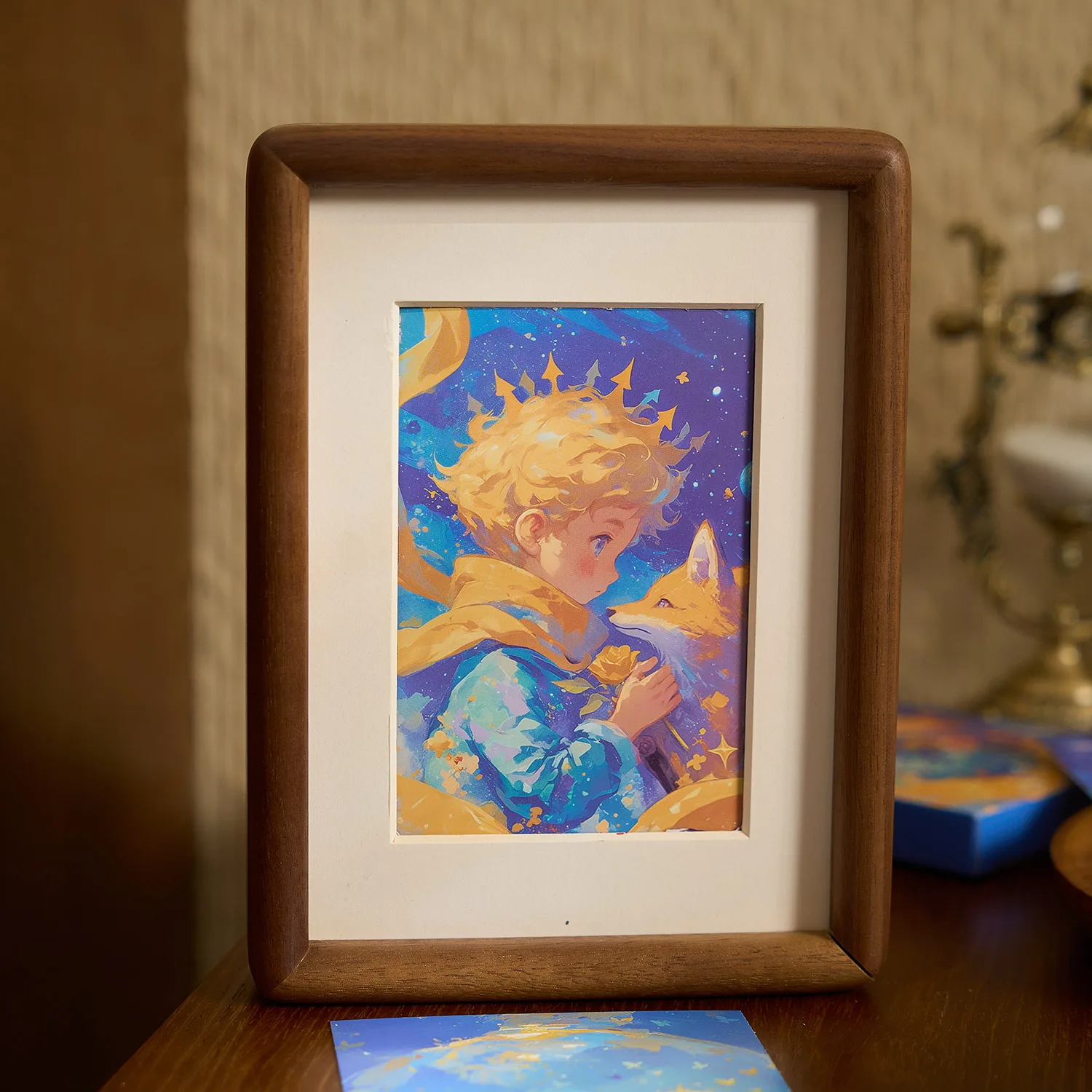 Cartões postais em caixa bronzeada estrelas como um sonho série criativa colagem literária adesivos de parede estudante mensagem comemorativa cartões postais 30 peças