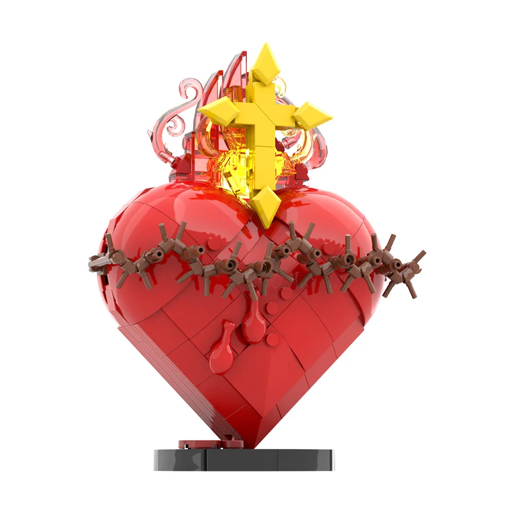 

Gobricks MOC Christianity Sacred Heart of Jesus Building Blocks Christianity Sacred Heart of Jesus Bricks Toys Gift