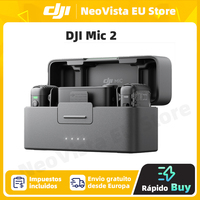 DJI Mic 2 Wireless Microphone with Intelligent Noise Cancelling 32-bit Float Internal Recording Optimized Sound 250m Range