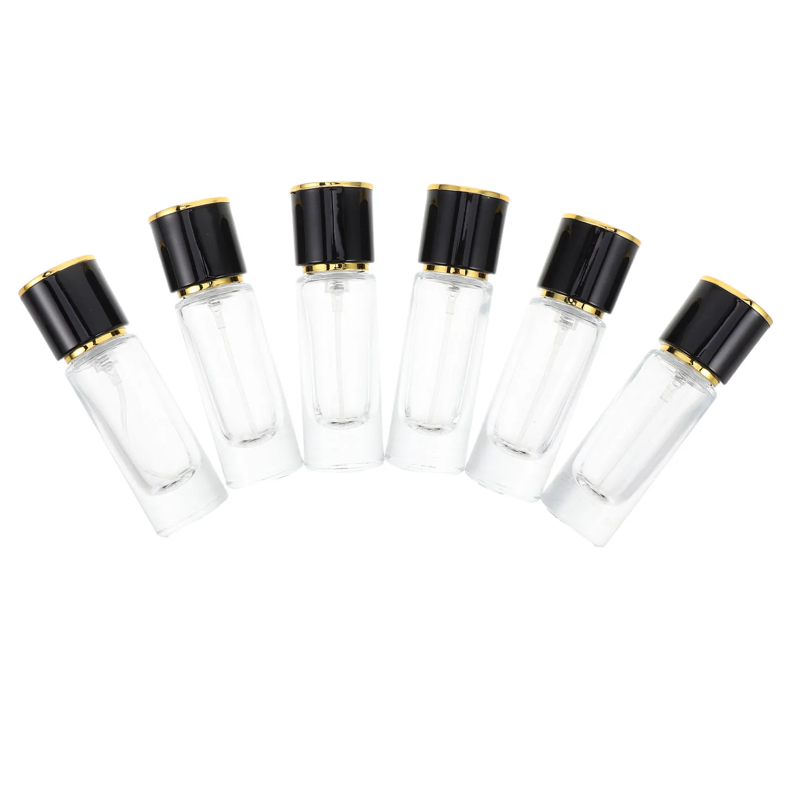 6個入り-円筒形香水スプレーボトル-10ml-マットガラス製-アトマイザー-細かいミストが出るスプレー-携帯用-旅行用-香水詰め替え用-サンプルボトル